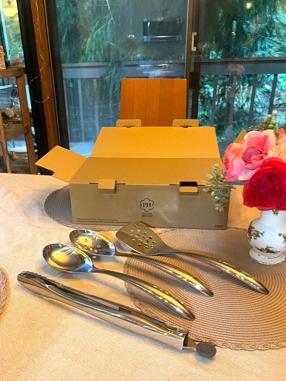 Princess House Stainless Steel Serving Utensil Set - Silver